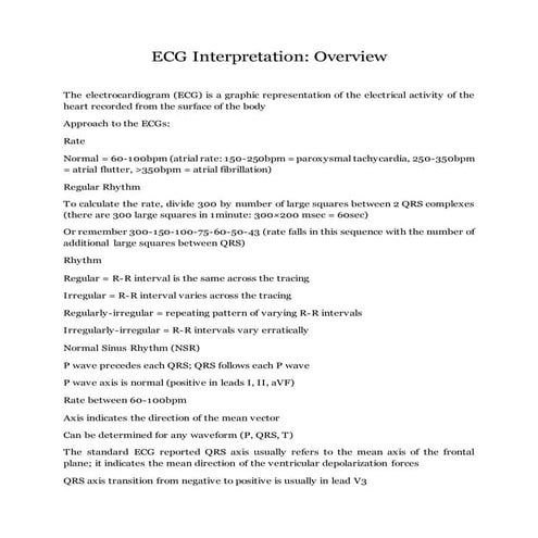 Ecg interpretation ; USMLE