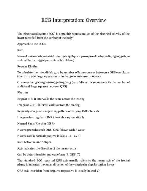 CARDIOLOGY - ECG MADE SIMPLE - HIGH YIELD USMLE | PDF