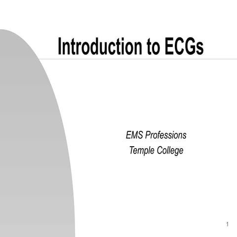 INTRODUCTION TO ECG (ELECTROCARDIOGRAM) EKG | PPTX