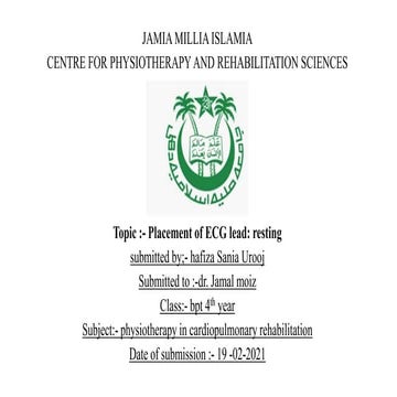 Ecg placement resting