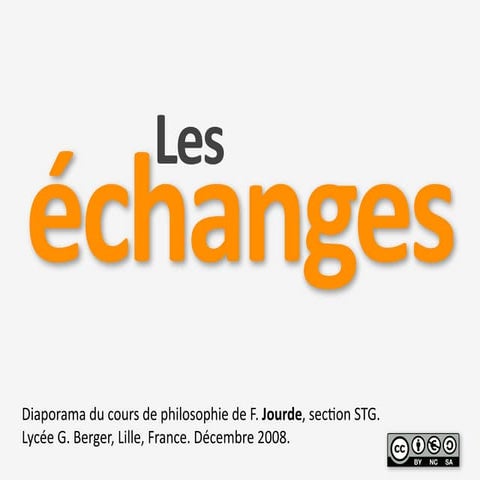Echanges (cours de philosophie)