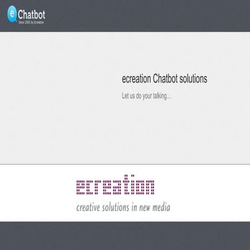 Ecreation Chatbot Solutions