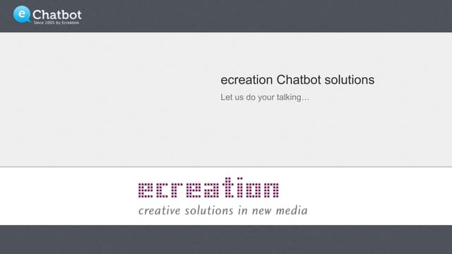 Ecreation Chatbot Solutions