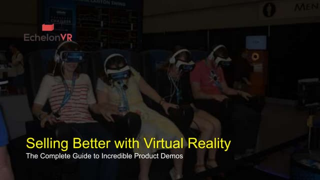 Virtual Reality for Sales and Marketing