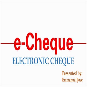 Electronic cheque
