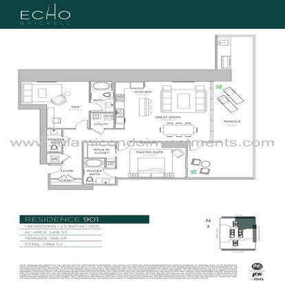 Echo Brickell floor plans