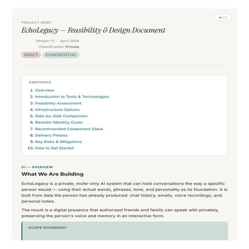 EchoLegacy: Designing a Private AI-Powered Digital Legacy System | PDF