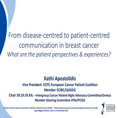 From disease-centered to patient-centered communication in breast cancer