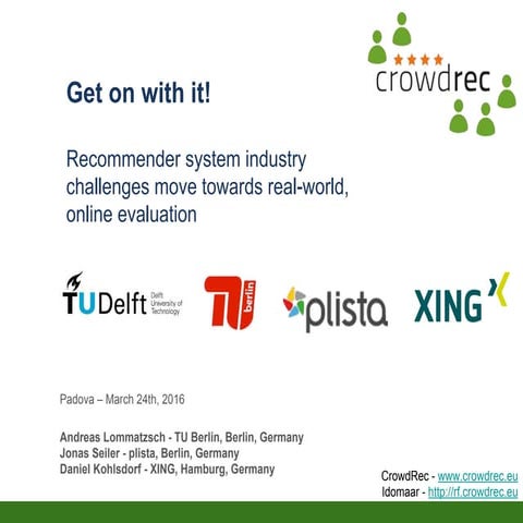 ECIR Recommendation Challenges