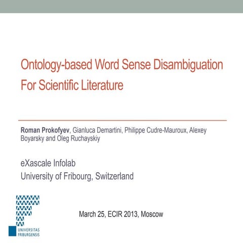 Ontology-Based Word Sense Disambiguation for Scientific Literature