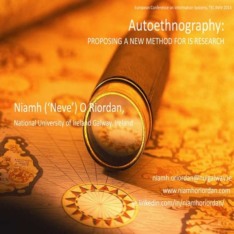 Autoethnography: proposing a new method for Information Systems ...