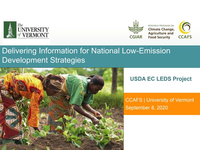 Delivering information for national low-emission development strategies