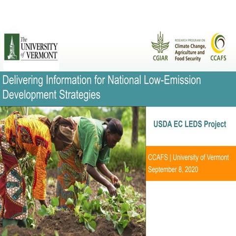 Delivering information for national low-emission development strategies