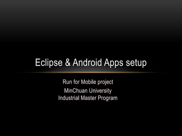 Eclipse & android setup