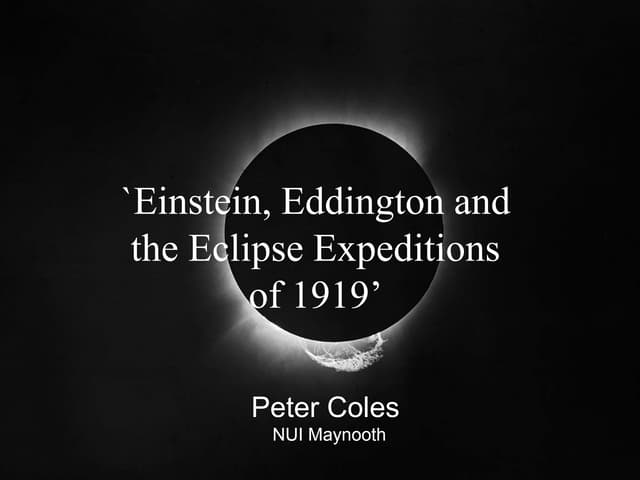 Einstein, Eddington and the 1919 Eclipse Expeditions