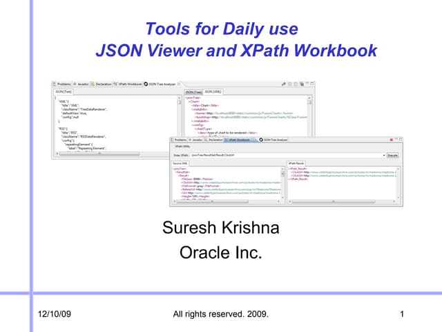 JSON Viewer XPATH Workbook