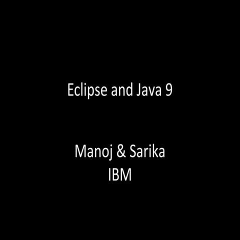 Eclipse Day India 2015 - Java 9