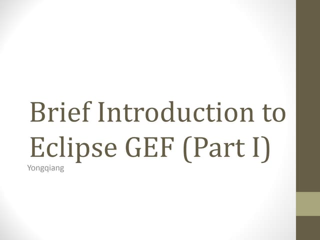 Eclipse GEF (Part I)