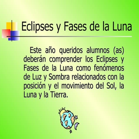 Eclipses Y Fases De La Luna | PPT