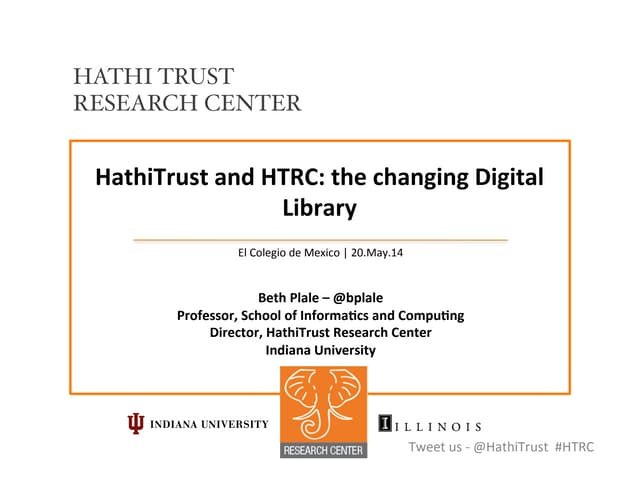 Plale HathiTrust El Colegio de Mexico May2014