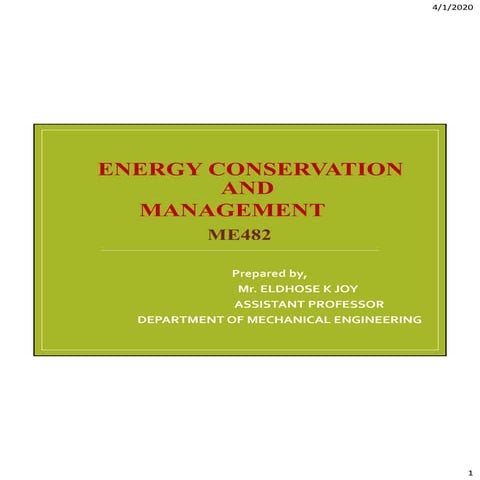 Fundamentals of Energy Conservation – Complete Engineering Notes (PDF ...