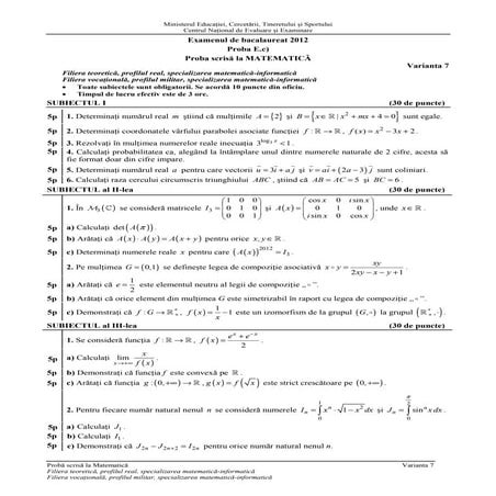 Formule matematice | PDF