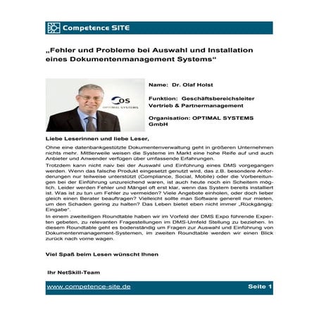 Interview: Herausforderungen bei Auswahl und Installation eines DMS-/ECM-Systems