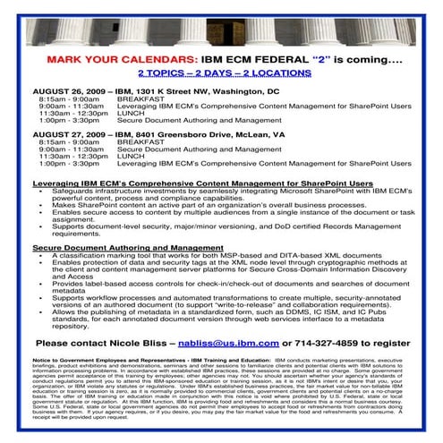 IBM ECM Federal Group Breifing