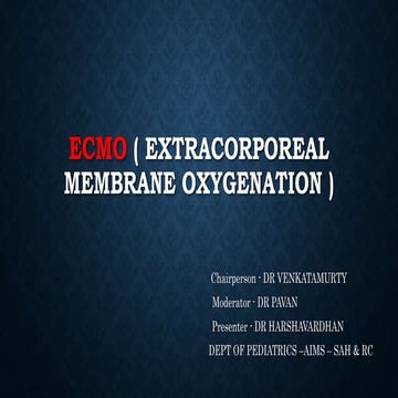 Ecmo ( extracorporeal membrane oxygenation )