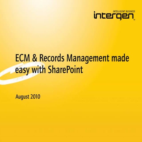 ECM & Records Management with SharePoint