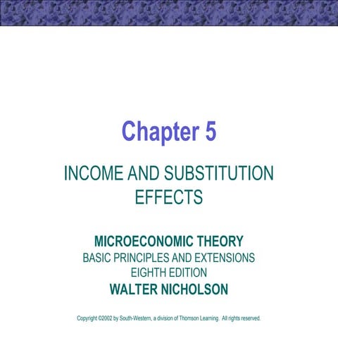 ecn5402.ch05.ppt, lecture note, income and substitution effect | PPT