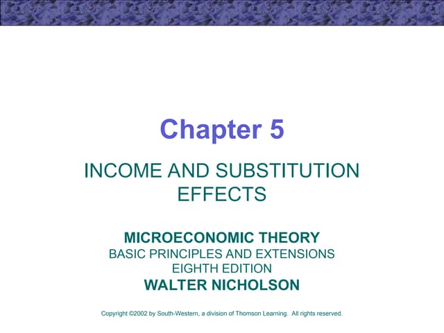 ecn5402.ch05.ppt, lecture note, income and substitution effect | PPT