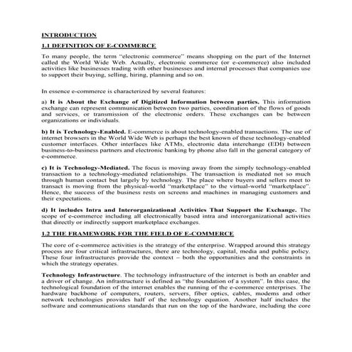 E commerce technologies | PDF