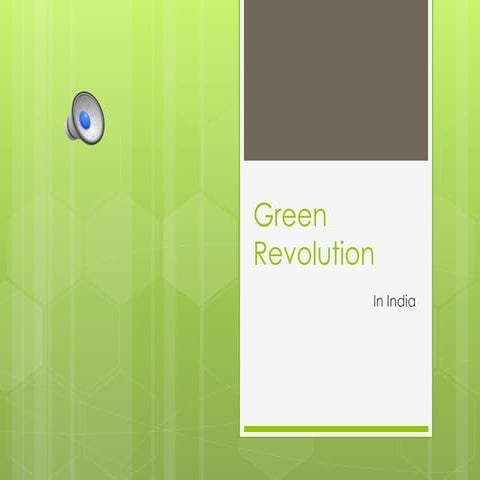Green revolution in India | PPTX