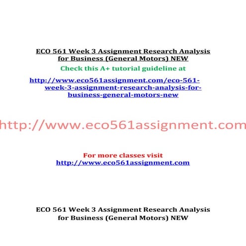 Eco 561-week-3-assignment-research-analysis-for-business- general-motors--new