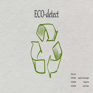 ECO-detect presentation for minor project | PPTX