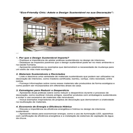 Sustentabilidade e Design de Interiores | PDF