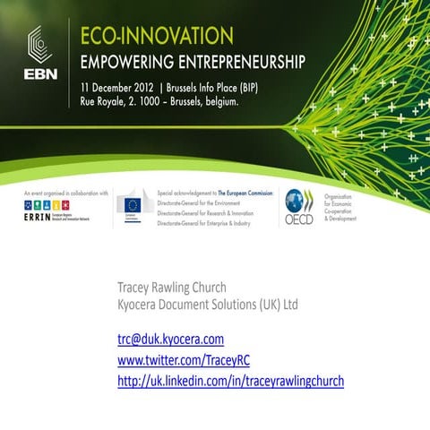 Eco innovation empowering entrepreneurship 11.12.12