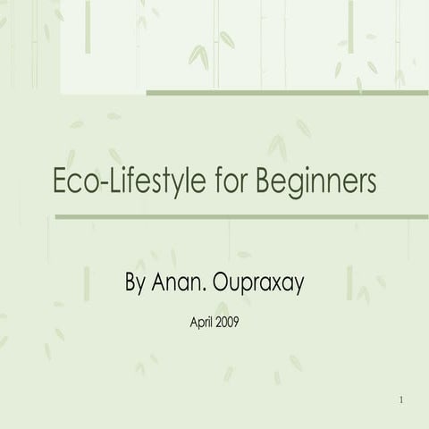 Eco Lifestyle for Beginners