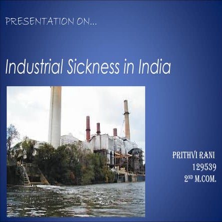 industrial sickness in India