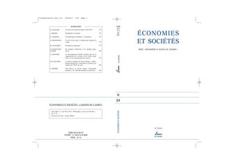 Economies et Sociétés
