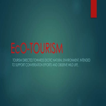 Eco tourism