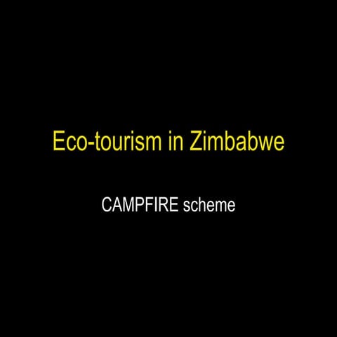 Eco Tourism In Zimbabwe