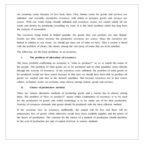 Economics problems and the PPC 