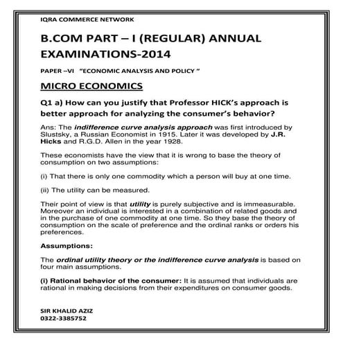 B-COM PART 1 Eco 2014 r solved