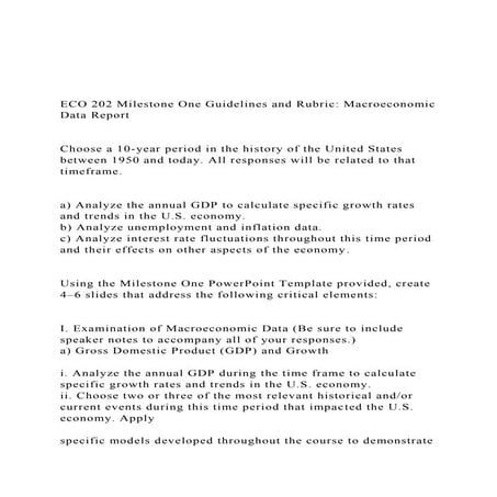  ECO 202 Milestone One Guidelines and Rubric Macroeconomic .docx