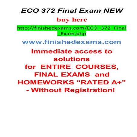 Eco 372 final exam | DOC