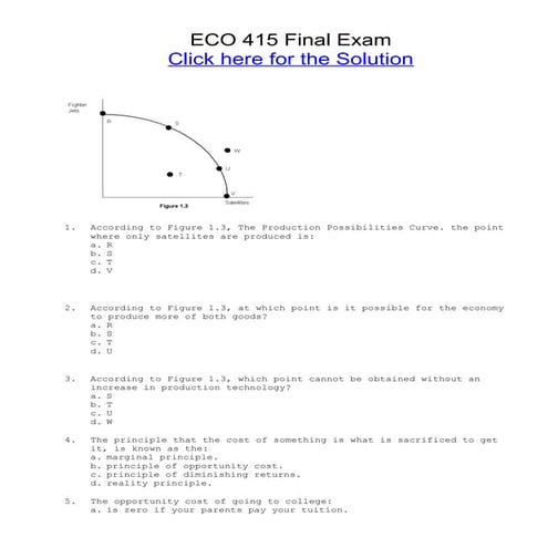 Eco 415 final exam | RTF