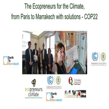 The Ecopreneurs for the Climate, from Paris to Marrakech with sustainable bus...
