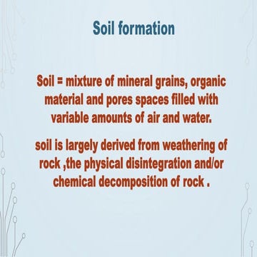 Eco 6 soil formation